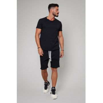 Set de bermude cu snur si tricou - 2 piese