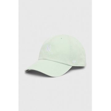 47 brand șapcă de baseball din bumbac MLB New York Yankees culoarea verde, cu imprimeu, B-BSRNR17GWS-B0