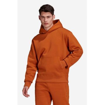 adidas Originals bluză bărbați, culoarea portocaliu, cu glugă, uni H09177-POMARANCZ