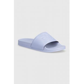 adidas Originals papuci Adilette Trefoil barbati, culoarea violet, IF3681 adidas Originals papuci Adilette Trefoil barbati, culoarea violet, IF3681