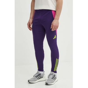 adidas Performance pantaloni de antrenament Generation Predator culoarea violet, modelator, IT4821