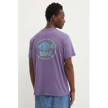 Billabong tricou din bumbac BONEZ barbati, culoarea violet, cu imprimeu, ABYZT02405