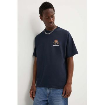 Billabong tricou din bumbac BOUQUET barbati, culoarea albastru marin, cu imprimeu, ABYZT02427