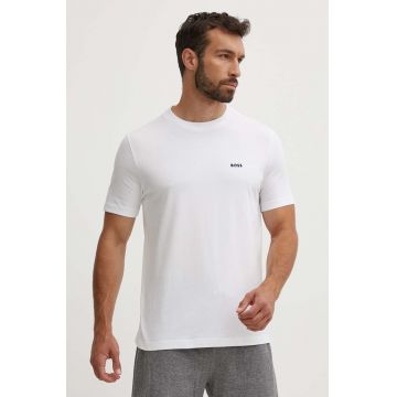 BOSS Green tricou bărbați, culoarea negru, cu imprimeu, 50506373