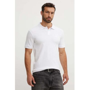 BOSS Orange tricou polo barbati, culoarea alb, neted, 50507803
