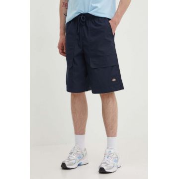 Dickies pantaloni scurti din bumbac FISHERSVILLE SHORT culoarea albastru marin, DK0A4YSI