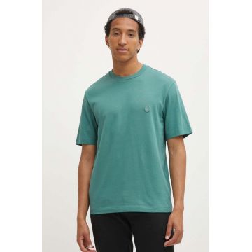 Hugo Blue tricou din bumbac barbati, culoarea verde, neted