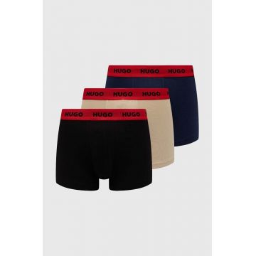 HUGO boxeri 3-pack barbati, culoarea rosu, 50517878