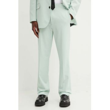 HUGO pantaloni barbati, culoarea verde, drept, 50519682