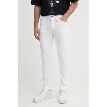 Karl Lagerfeld pantaloni barbati, culoarea alb, mulata, 542826.265840