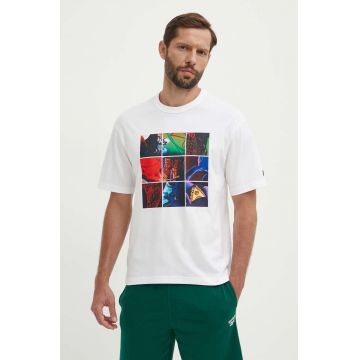 Reebok Classic tricou din bumbac Basketball barbati, culoarea alb, cu imprimeu, 100075803