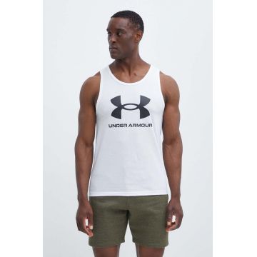 Under Armour tricou de antrenament Sportstyle culoarea alb