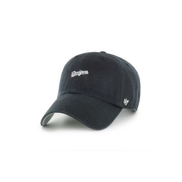 47 brand șapcă de baseball din bumbac MLB Los Angeles Dodgers culoarea negru, cu imprimeu, B-BSRNS12GWS-BKA