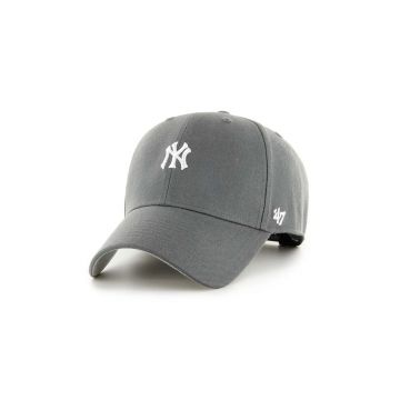 47 brand șapcă de baseball din bumbac MLB New York Yankees culoarea gri, cu imprimeu, B-BRMPS17WBP-CC