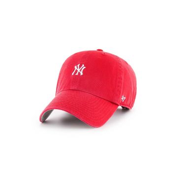 47 brand șapcă de baseball din bumbac MLB New York Yankees culoarea rosu, cu imprimeu, B-BSRNR17GWS-RDA