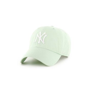 47 brand șapcă de baseball din bumbac MLB New York Yankees culoarea verde, cu imprimeu, B-NLRGW17GWS-B0