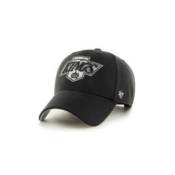 47 brand șapcă de baseball din bumbac NHL LA Kings culoarea negru, cu imprimeu, HVIN-BLPMS08WBP-BK88