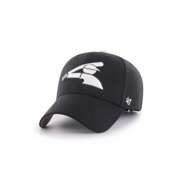 47 brand sapca MLB Chicago White Sox culoarea negru, cu imprimeu, B-MVP06WBV-BKB