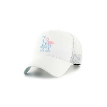 47 brand sapca MLB Los Angeles Dodgers culoarea alb, cu imprimeu, B-ICNDT12CTP-WH