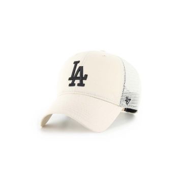 47 brand sapca MLB Los Angeles Dodgers culoarea bej, cu imprimeu, B-BRANS12CTP-NTA