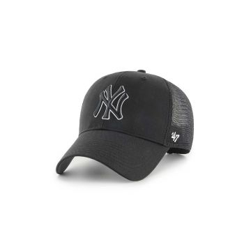 47 brand sapca MLB New York Yankees culoarea negru, cu imprimeu, B-BRANS17CTP-BKAQ