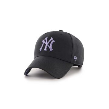 47 brand sapca MLB New York Yankees culoarea negru, cu imprimeu, B-ENLSP17CTP-BK