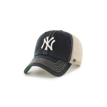 47 brand sapca MLB New York Yankees culoarea negru, cu imprimeu, B-TRWLR17GWP-BK