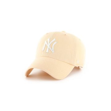 47 brand sapca MLB New York Yankees culoarea portocaliu, cu imprimeu, B-NLRGW17GWS-AF