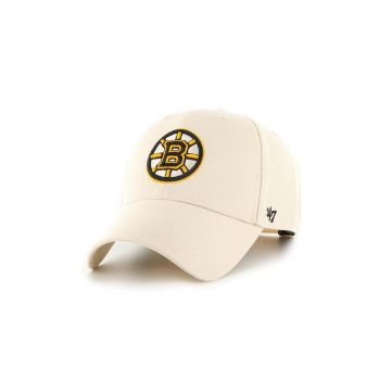 47 brand sapca NHL Boston Bruins culoarea bej, cu imprimeu, H-MVPSP01WBP-NTA