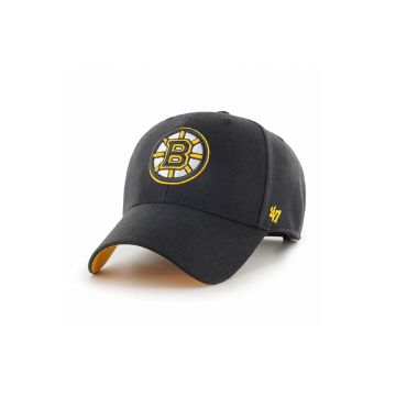 47 brand sapca NHL Boston Bruins culoarea negru, cu imprimeu, H-BLPMS01WBP-BK