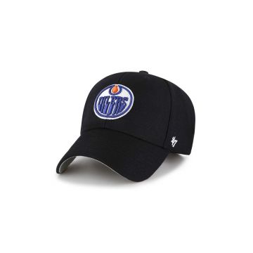 47 brand sapca NHL Edmonton Oilers culoarea negru, cu imprimeu, H-MVP06WBV-BKH