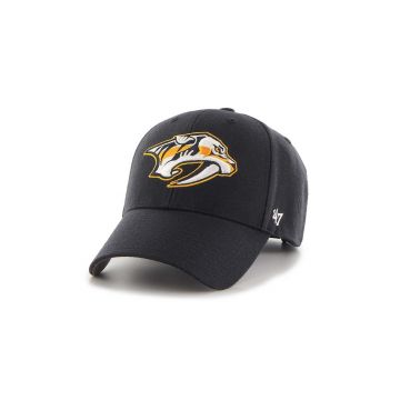 47 brand sapca NHL Nashville Predators culoarea albastru marin, cu imprimeu, H-MVP30WBV-NY