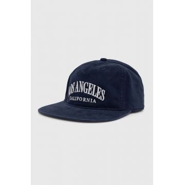 Abercrombie & Fitch șapcă de baseball din bumbac culoarea albastru marin, cu imprimeu
