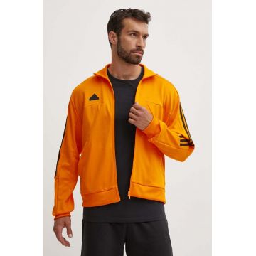 adidas bluza Tiro barbati, culoarea portocaliu, cu imprimeu, IY2065