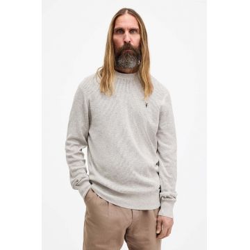 AllSaints pulover de bumbac AUBREY CREW culoarea gri, M019KA