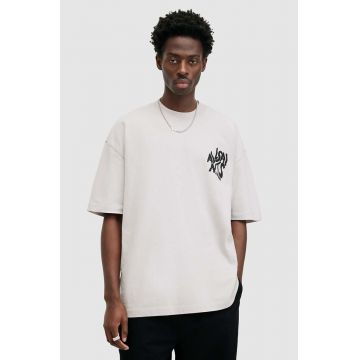 AllSaints tricou din bumbac ORLANDO SS barbati, culoarea alb, cu imprimeu, M022PA