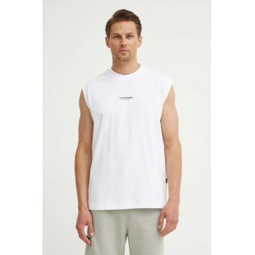 G-Star Raw tricou din bumbac barbati, culoarea alb, D24567-C336