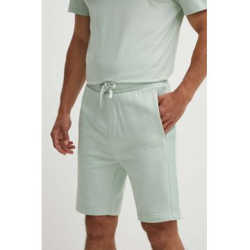 HUGO pantaloni scurți din bumbac lounge culoarea verde, 50520492