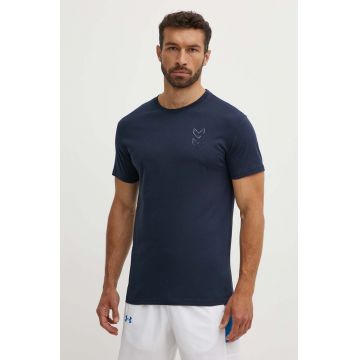 Hummel tricou Active barbati, culoarea albastru marin, neted, 224499