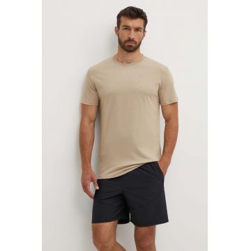 Hummel tricou Active barbati, culoarea bej, neted, 224499