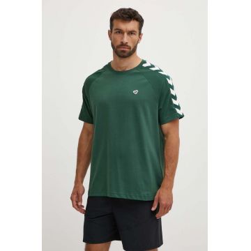 Hummel tricou Archive barbati, culoarea verde, cu imprimeu, 225258