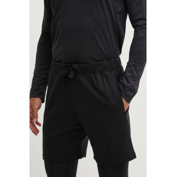 Icebreaker pantaloni scurti sport Merino Blend Shifter II barbati, culoarea negru, IB0A56WI0011