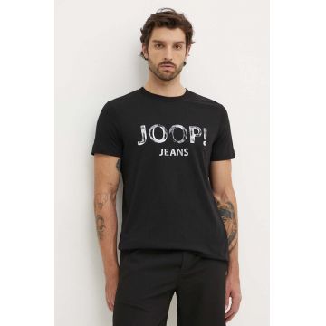 Joop! tricou din bumbac barbati, culoarea negru, cu imprimeu, 30042354