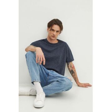 Medicine tricou bărbați, culoarea bleumarin, melanj