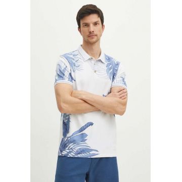 Medicine tricou polo barbati, culoarea alb, modelator