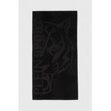 PLEIN SPORT prosop din bumbac 92 x 170 cm culoarea negru, PS24TW02