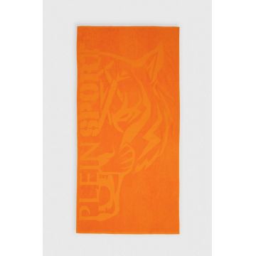 PLEIN SPORT prosop din bumbac 92 x 170 cm culoarea portocaliu, PS24TW02