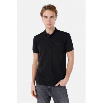 Tricou polo din bumbac - Negru