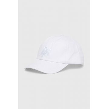 Vilebrequin șapcă de baseball din bumbac CAPSUN culoarea alb, cu imprimeu, CSNU2401