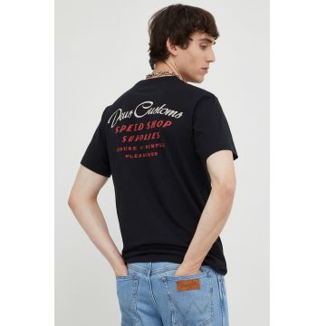 Deus Ex Machina tricou din bumbac culoarea negru, cu imprimeu